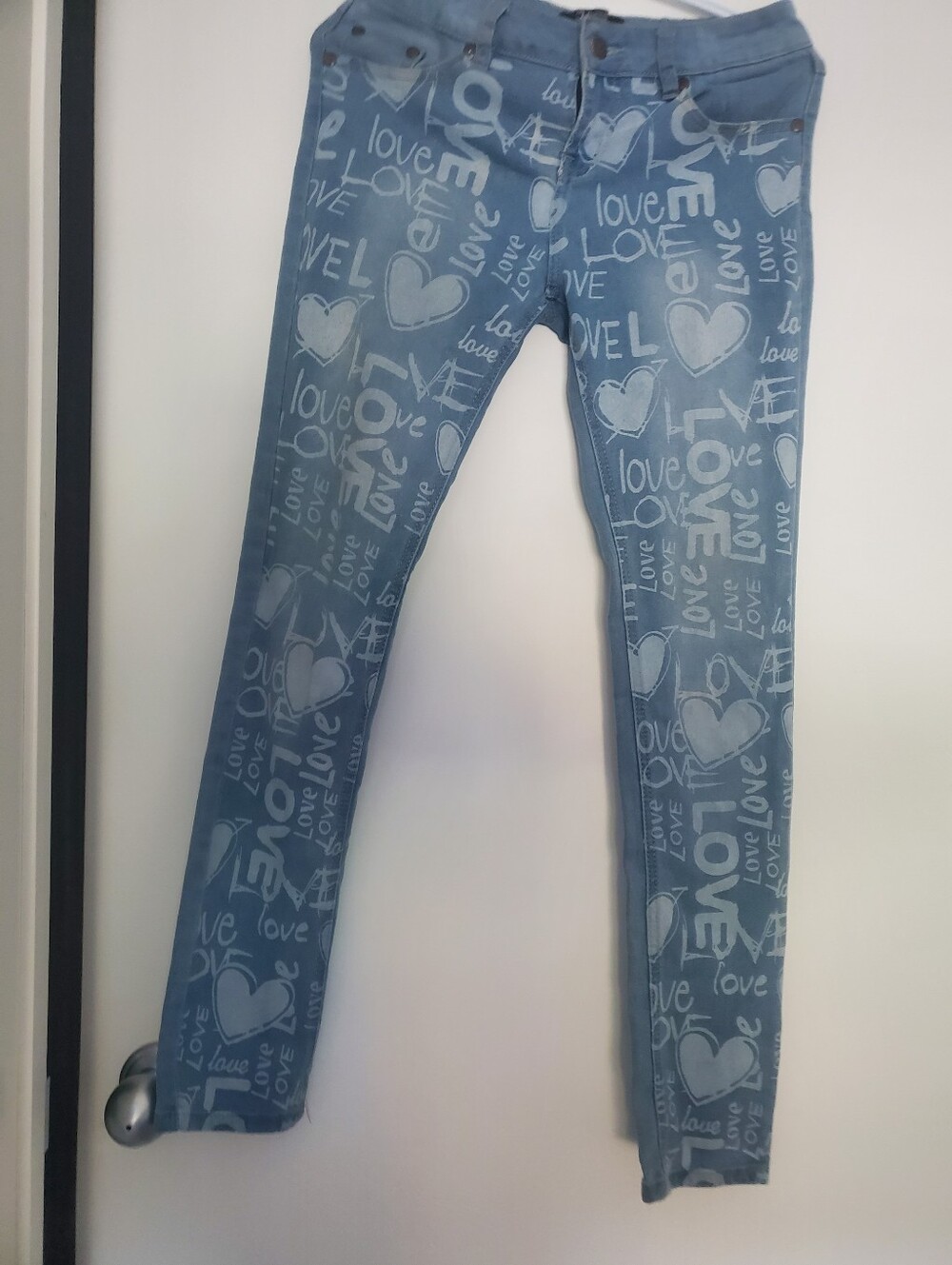 Jeans Colony Pant Blue Size Small Skinny Love Graphic